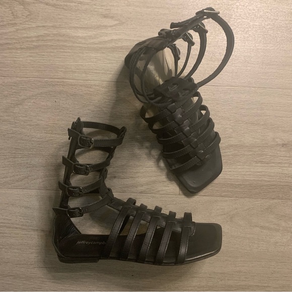 Jeffrey Campbell | TOP-2 black leather gladiator sandal (like new) - Picture 7 of 14